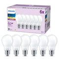 Philips Classic LED E27 Lampe, 60W, matt, warmweiß, nicht dimmbar, 6er Pack